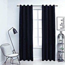 vidaXL Velvet Blackout Curtains, 2-Pack, 54&quot;x63&quot;, Soft &amp; Noise-Reducing,... - $83.99