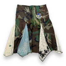 VTG 90s Claudette Camouflage Patchwork Drawstring Midi Bandana Skirt Sz ... - £46.29 GBP