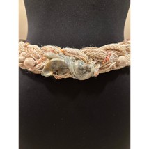 Vintage Carolyn Tanner Designs Braided Belt Cream Textured 36&quot; long 2&quot; wide - $29.00