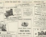 2 After the Great Fire Business As Usual Portland 1866 Ads Placemats - £13.99 GBP
