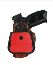 Fits FN 509 9MM 4.0”BBL #1313# Leather Paddle Holster Open Top, R/H, Brown image 2