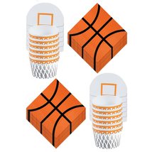 Basketball Party Supplies - Paper Snack Cups and Beverage Napkins For Pa... - £15.77 GBP