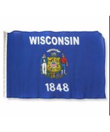 Wisconsin State 12x18 12&quot;x18&quot; Sleeve Garden Flag - £3.06 GBP