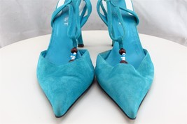 Planet Women Sz 40 M Blue Strappy Leather Shoes - £15.53 GBP