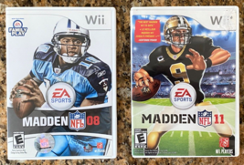 Lot-2 Wii Games-Madden 08 &amp; 11-NFL Football-Nintendo Wii - £7.59 GBP