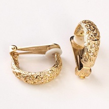 Vintage Gold-Tone Filigree Half Hoop Clip-On Earrings, 1 in. - $9.90