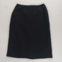 Kasper RN#54050 Women's Black Rear Zip Pull-On Skirt Size 8 Measured Waist 29" image 10