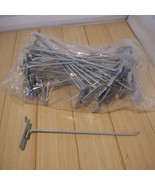 (Quantity of 30) - 10 inch Gray Painted Metal Slatwall Slat Wall Hooks - $31.94 CAD