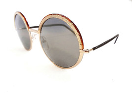 Cutler &amp; Gross Women&#39;s Sunglasses 1070-CPGN Champagne Metal/Leather ITAL... - $165.00
