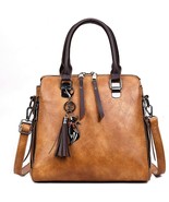 Luxury PU Soft Leather Tassel Crossbody Handbags for Women | Versatile Z... - £97.78 GBP