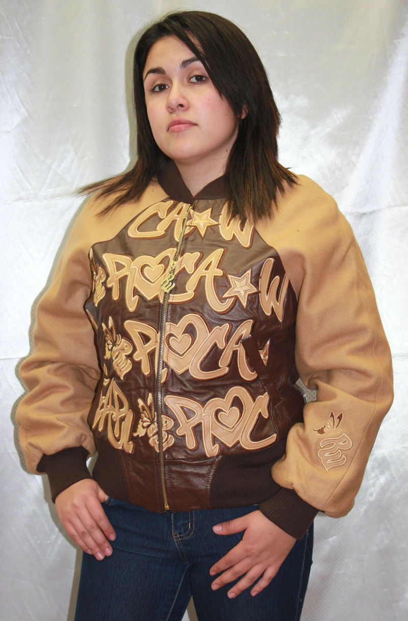 Primary image for Women's Brown All Over Rocawear Jr. Wool & Leather Jacket 