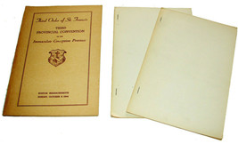 3 1944 Booklets Third Order St Francis 3rd Provincial Convention Boston ... - £16.01 GBP