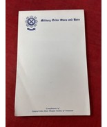 VTG Military Order Stars &amp; Bars Memo Pad Paper Civil WarGeneral John Hun... - £11.93 GBP