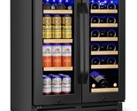 Wine And Beverage Refrigerator Black, 24 Inch Beverage Cooler Under Coun... - $1,612.99