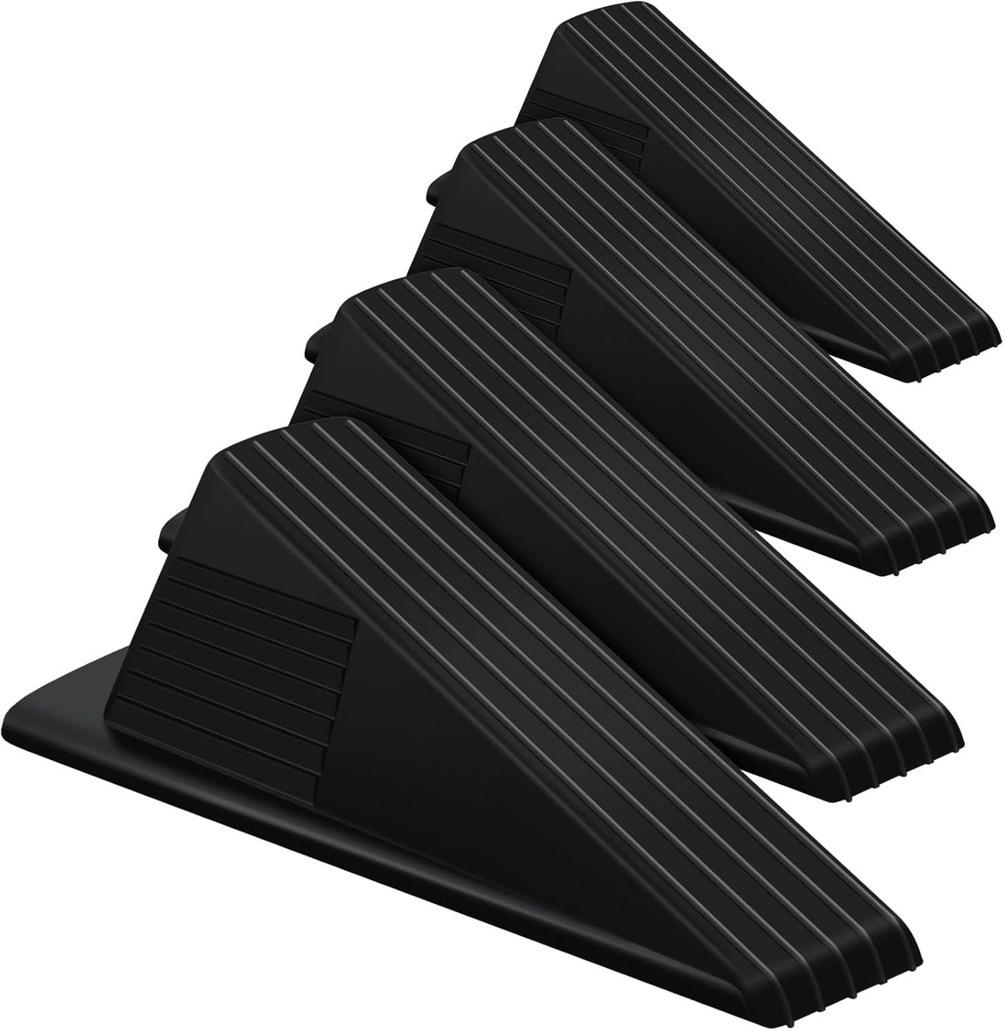 Frienda 4 Pcs Jumbo Door Stoppers Heavy Duty Door Stopper Tall Up To, Black - $44.99