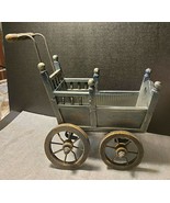 GREEN DOLL CARRIAGE WOODEN &amp; METAL - $49.24 CAD