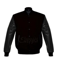 Men&#39;s 100% Wool / Genuine Leather Letterman, Varsity Jacket - £70.32 GBP