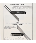 1900 Stanley Tools Flush T Bevels Advertisement Victorian Wood Engraving... - $19.99