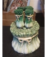 Vintage Jay Import Set Of 4 Vegetable Spreaders With Holder Bowl Rare - $27.62