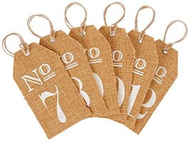 Kate Aspen Burlap Table Numbers: 7 to 12 - £5.42 GBP