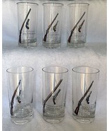 6 Vintage Sintzenich Military Rifles &amp; Pistols 1773-1899 Cocktail Glasse... - $98.95