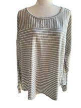 Weekend Blouse Suzanne Betro Womens Top Tunic Shirt Size 2X Striped Retails $66 - £16.13 GBP