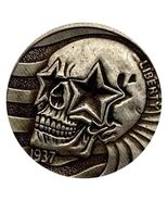 Lucky  &amp; Gift Copper Star-Spangled Skull  25 mm  Coin #CL165 - $2.81