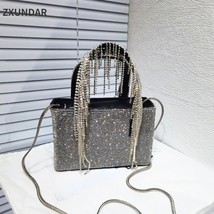  Rhinestone Tel Evening Handbag Women 2023 New Korean Summer s Square  Bags Part - £96.25 GBP