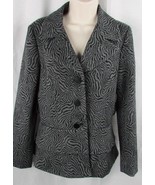 Women A. Giannetti Small black gray swirl tiered short blazer Coat Jacket - £5.44 GBP