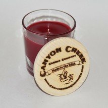 NEW Canyon Creek Candle Company 8oz tumbler POMEGRANATE scented jar Handmade - $36.94