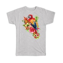 Red Macaw : Gift T-Shirt Tropical. Bird Parrot Nature Animal Trend Female - £14.14 GBP