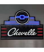 Chevelle Neon Sign Chevrolet Licensed LED Flex Neon Light in Steel Can 2... - £378.56 GBP