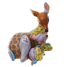 Disney Britto Bambi with Mother Figurine 5.7" High Stone Resin Children's Movie image 2