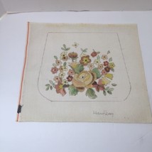 Floral Handbag Needlepoint Canvas 14&quot; x 12.5&quot; 14 Count - £31.30 GBP
