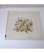 Floral Handbag Needlepoint Canvas 14&quot; x 12.5&quot; 14 Count - £30.99 GBP