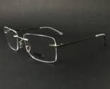 Technolite Clear Eyeglasses Frames TFD6001 SI Shiny Silver Rimless 54-18... - $41.88