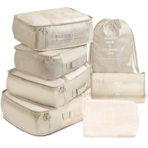 7-piece Suitcase Organize Storage Bag Portable Cosmetic Bag Clothes Underwear Sh - £22.55 GBP