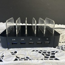 Five USB Charging Station Black, Pre-Owned - $5.99