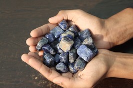 Sodalite Crystals Tumbles Quartz Crystals Stone Healing Stone Gifts 5-6 pcs - £39.65 GBP