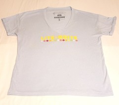 Lite Brite T Shirt Womens Size Small V Neck Blue Retro Nostalgic 70&#39;s 80... - $8.55