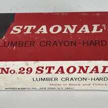 Vintage Blue Staonal Hard Lumber General Marking Crayons No. 29 Binney &amp;... - $10.63