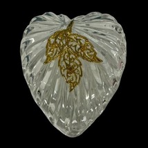 Vintage Rcr Royal Crystal Rock Heart Shaped Jewelry 5” Trinket Box Made In Italy - £21.42 GBP