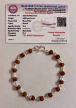 LAB CERTIFIED Natural RUDRAKSHA Rudraksh (6mm) Bracelet 925 sterling sil... - £21.97 GBP