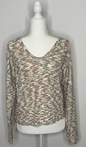 Code X Mode NWT Women’s v Neck Pullover Sweater Size S Green Red Cream K... - $13.37