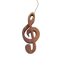 Treble Clef Note - Cedar Ornament - £15.65 GBP