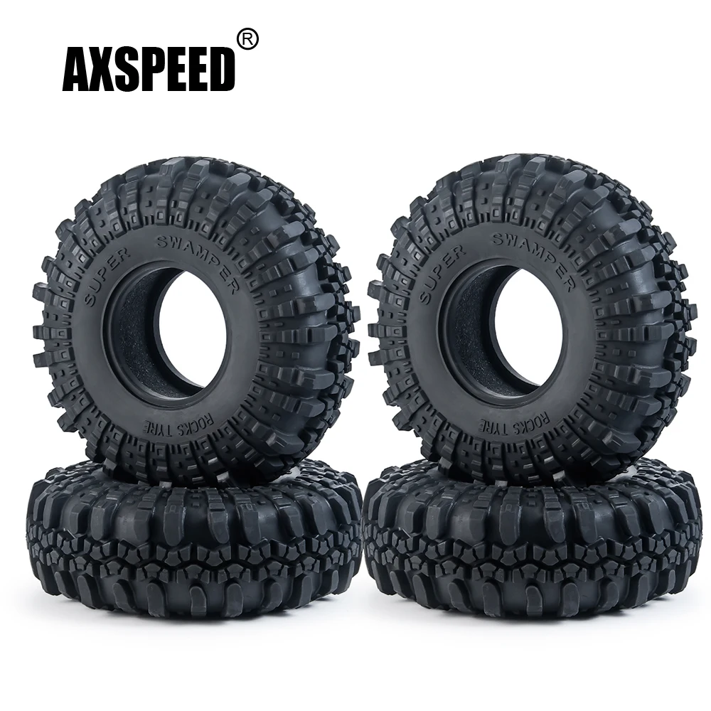  1/4Pcs 2.2inch 137*49mm Beadlock Rubber Tyres Wheel Tires for Axial SCX10 TRX-4 - £22.86 GBP