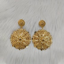 Large Jewelry Set for Women Girl Flower Stud Earrings Brazili Gold Plated Pendan - £30.79 GBP