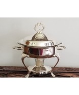 Anchor Hocking Fire King ~ 2 Qt Ovenware w/Silver Chafer ~ USA - $59.84
