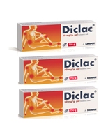 3 PACK Diclac 5% gel pain, inflammation in muscles, joints x150 grams Sandoz - $72.99
