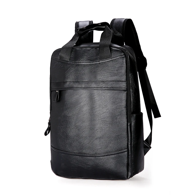 New Men Backpack PU Leather Bagpack Large laptop Backpacks Male Mochilas... - $46.12